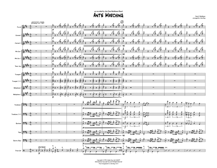 Ants Marching Ants Marching Marching Band scores gallery preview page 1
