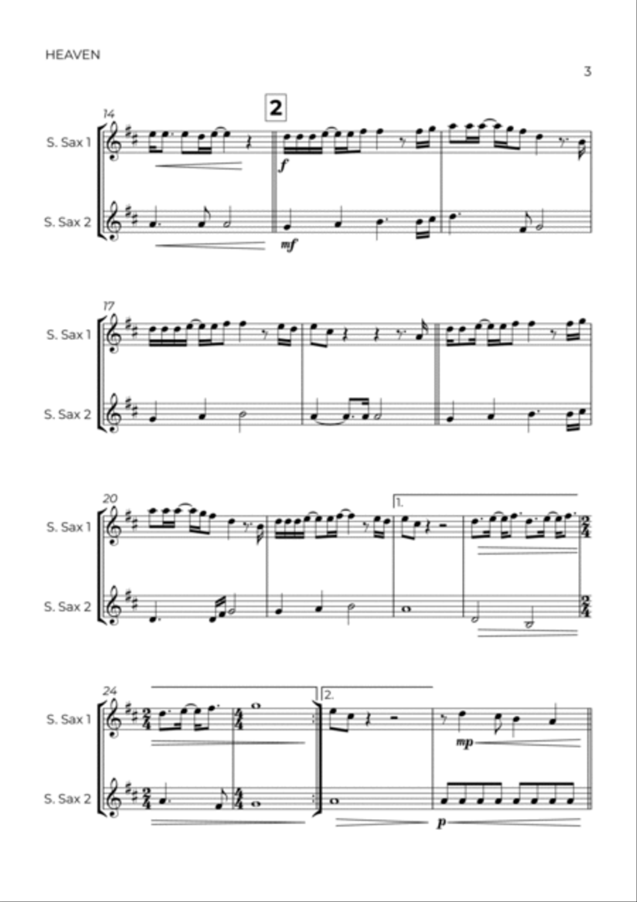 Heaven Woodwind Duet scores gallery preview page 3
