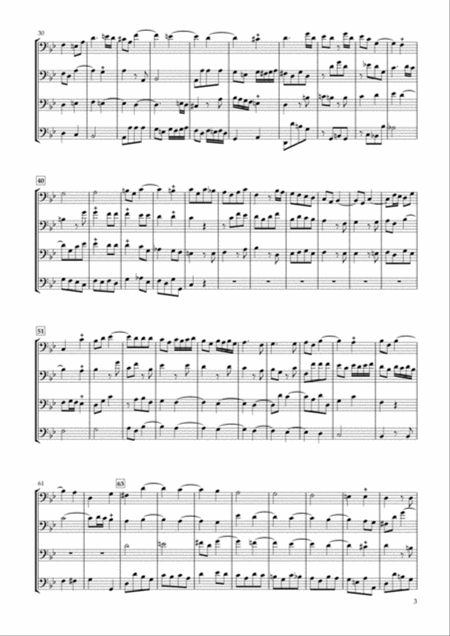 Sonata Op.34-1 for Four Violoncellos Cello Solo scores gallery preview page 3