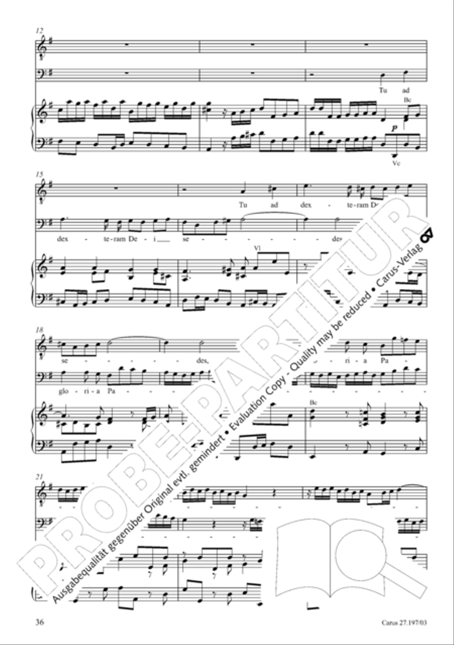 Te Deum in D a due cori SSATB scores gallery preview page 36