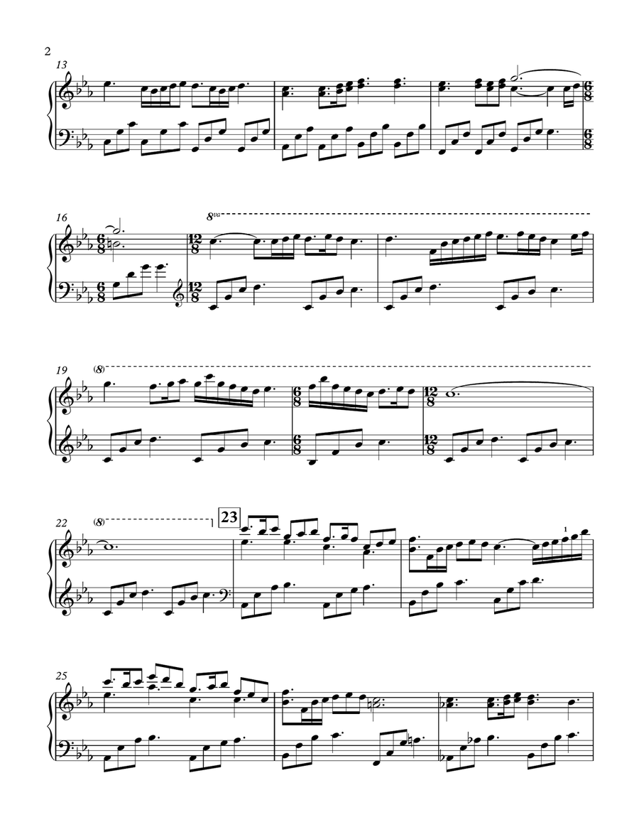 Once to Every Man and Nation (new age piano) Piano Solo scores gallery preview page 2
