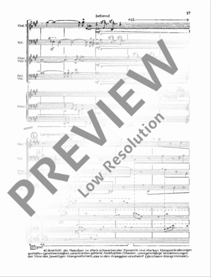 Quintet B flat Major Bass Clarinet scores gallery preview page 18