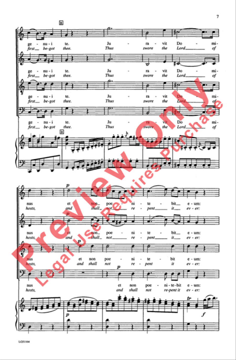 Dixit Dominus, K. 399 Dixit Dominus, K. 399 4-Part scores gallery preview page 7