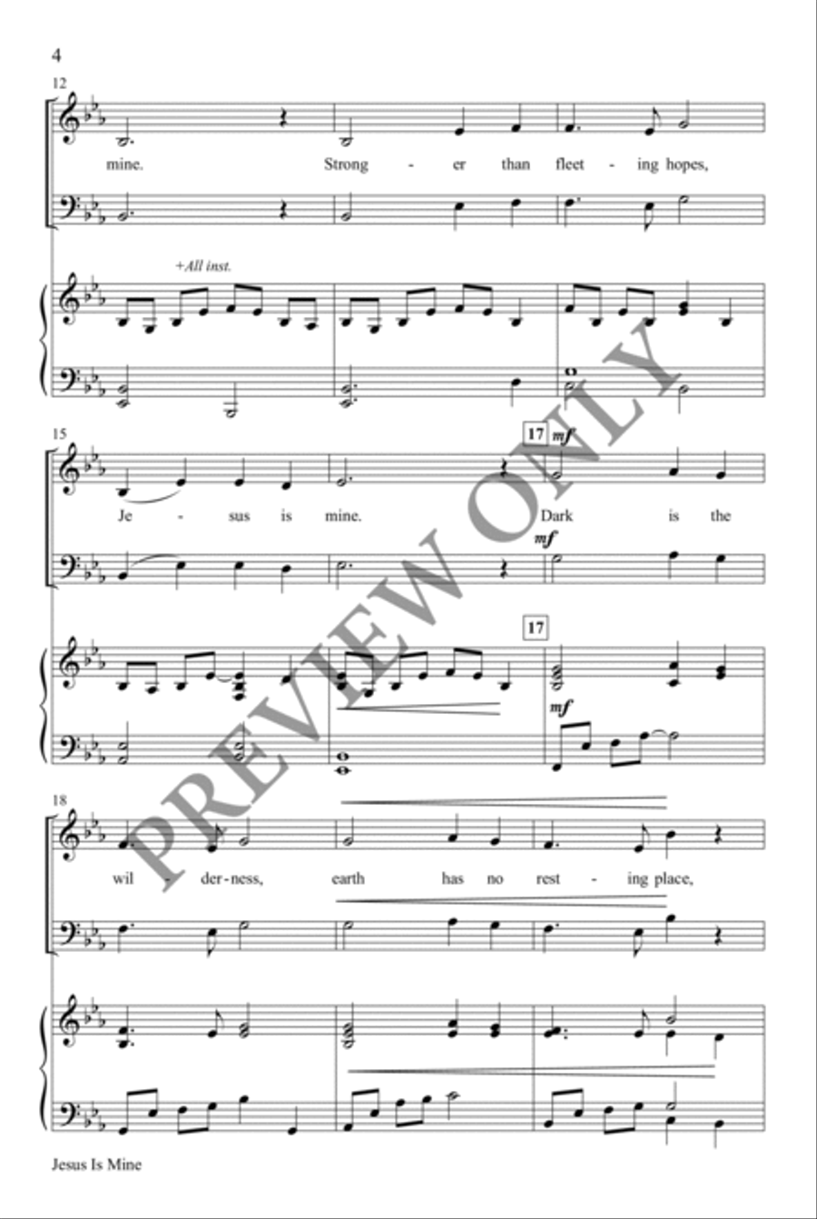 Jesus Is Mine 4-Part scores gallery preview page 3