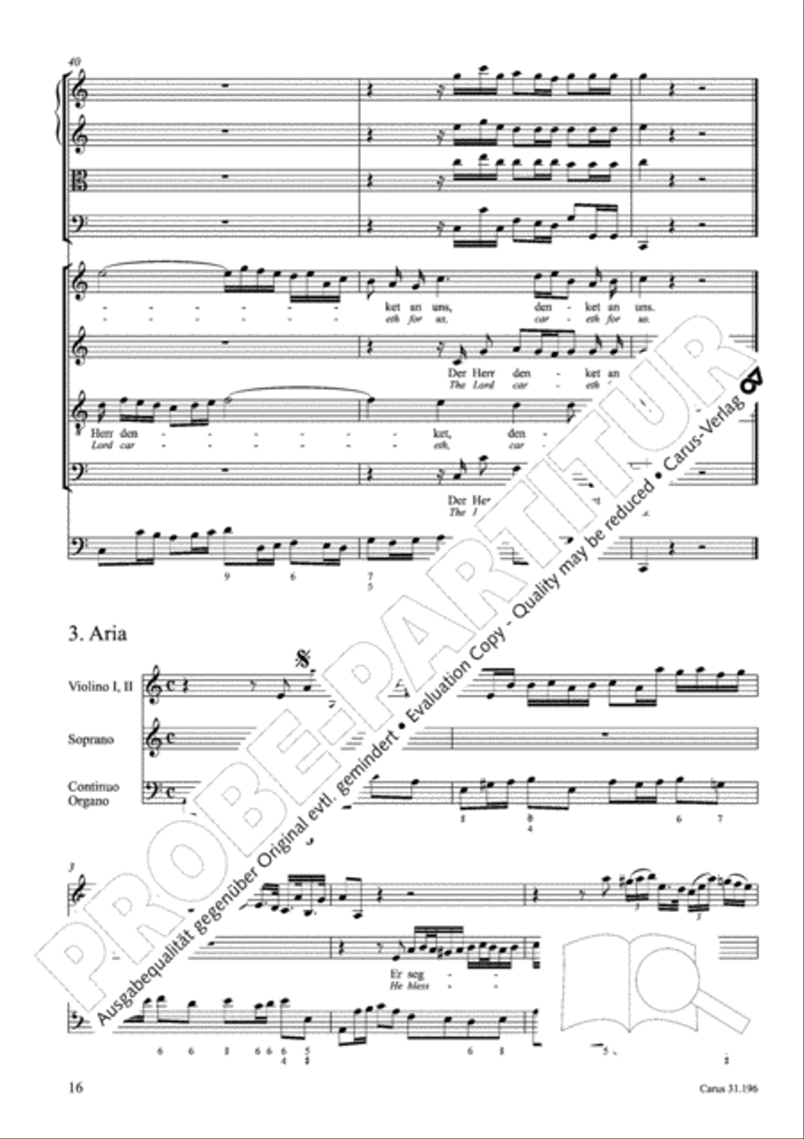 The Lord is mindful of us (Der Herr denket an uns) STB scores gallery preview page 16