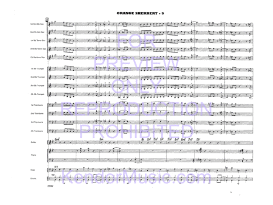 Orange Sherbert Orange Sherbert Jazz Ensemble scores gallery preview page 12