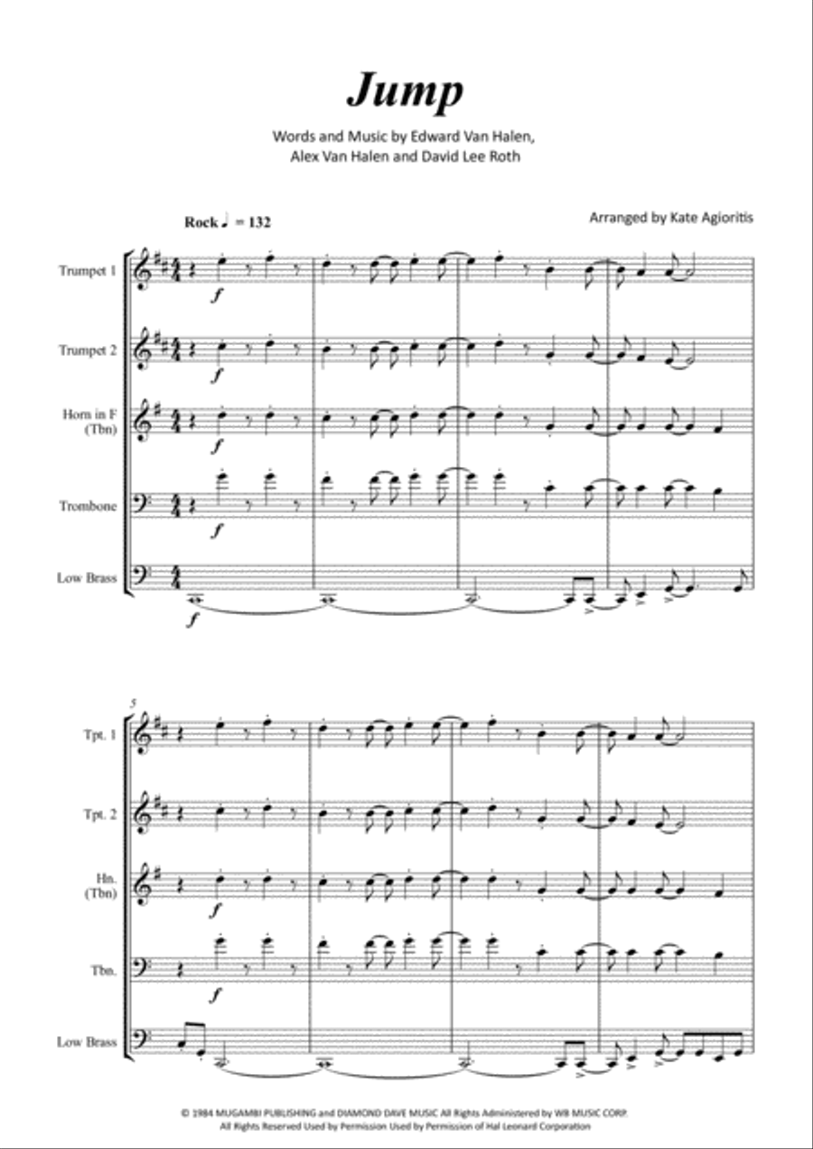 Jump Brass Quartet scores gallery preview page 2