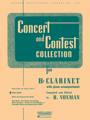 Book cover for Concert and Contest Collection for Bb Clarinet