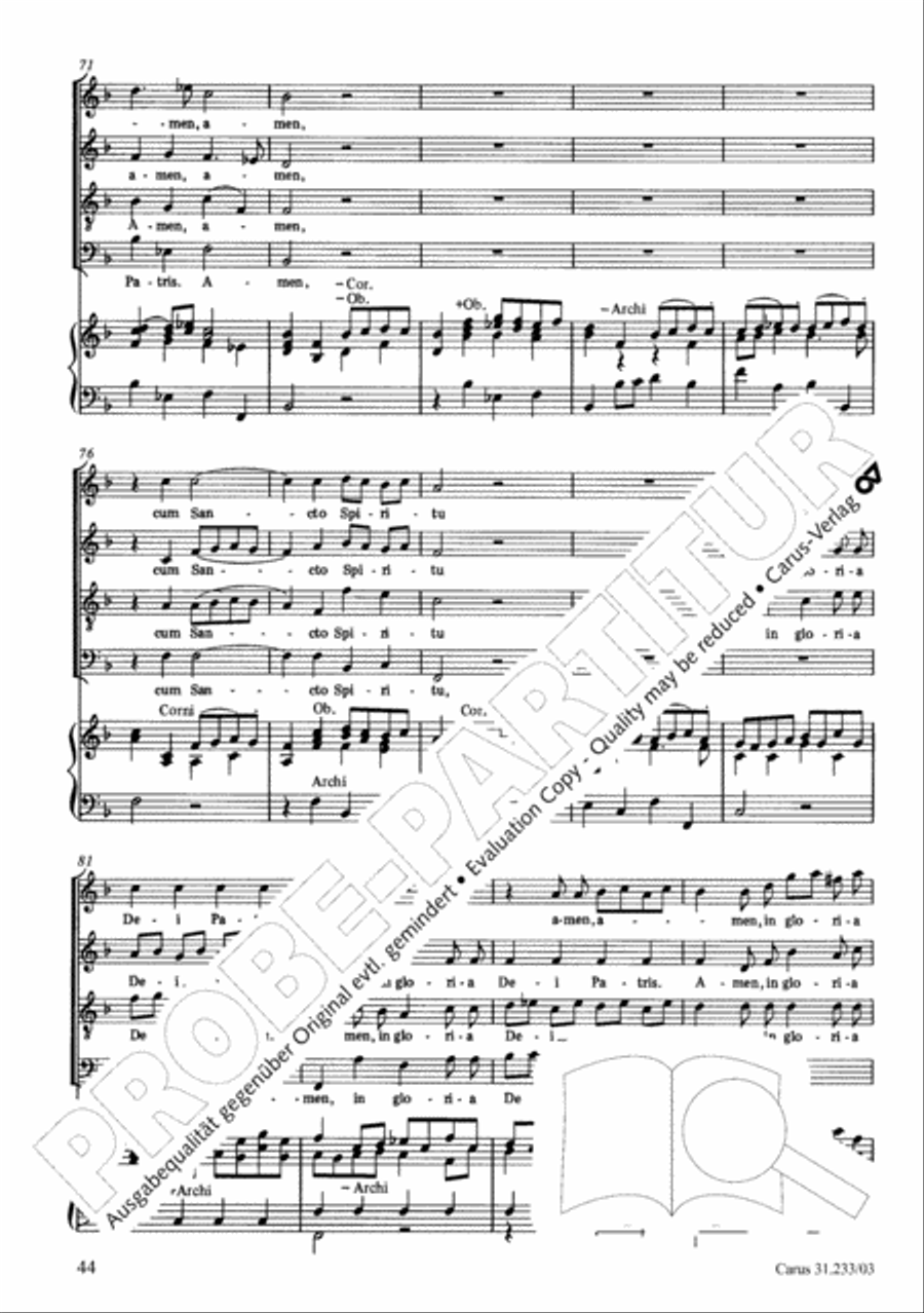 Mass in F major 4-Part scores gallery preview page 48