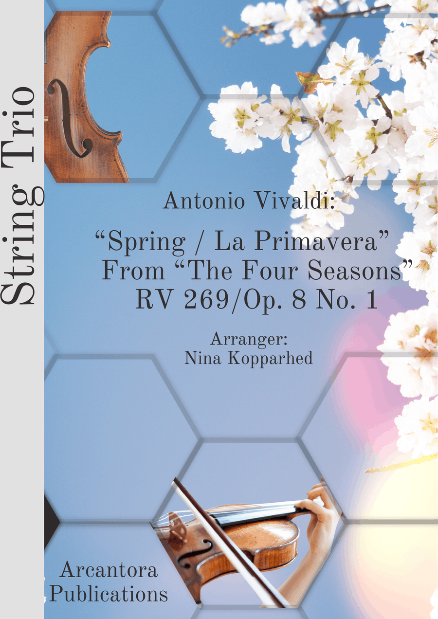 Vivaldi: Spring (complete) for string trio String Trio scores gallery preview page 1