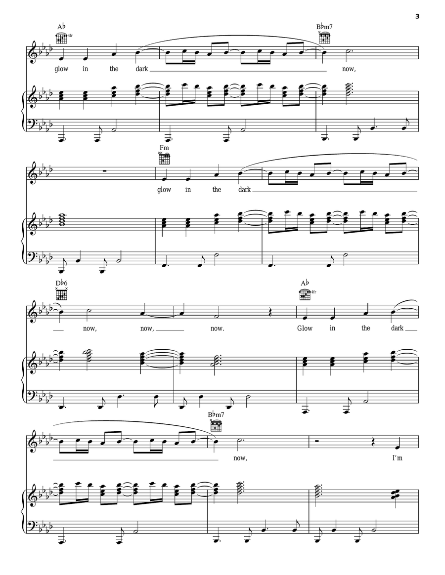 Glow In The Dark Acoustic Guitar scores gallery preview page 3