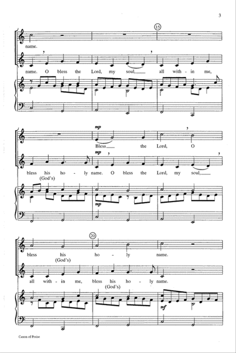 Canon of Praise 3-Part scores gallery preview page 4