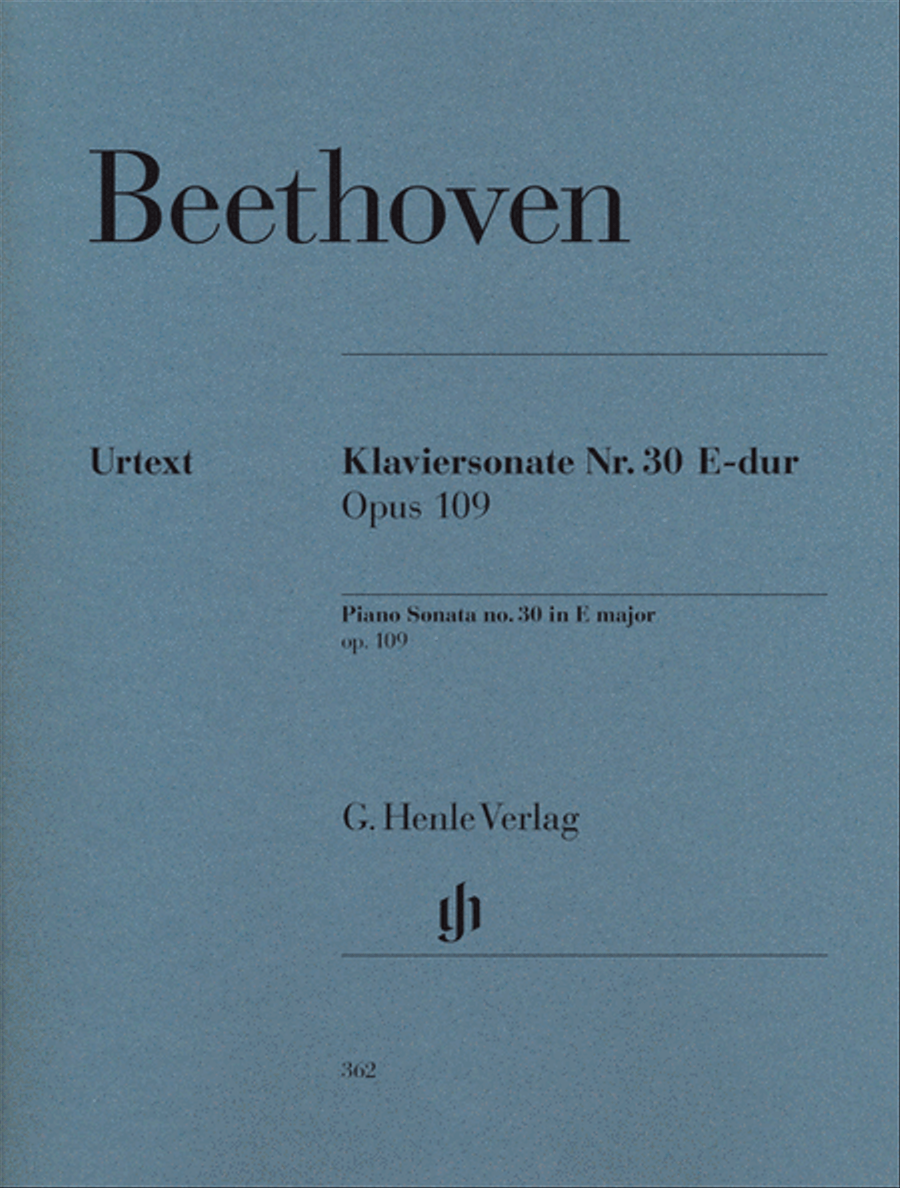 Piano Sonata No. 30 in E Major Op. 109 Piano Solo scores gallery preview page 1