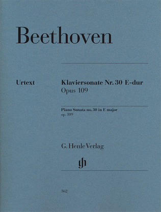 Book cover for Piano Sonata No. 30 in E Major Op. 109