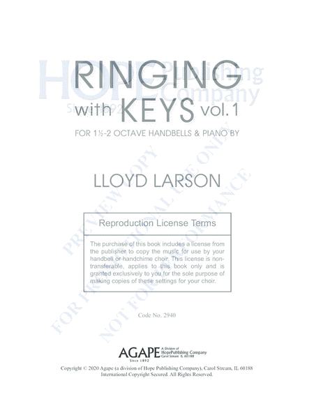 Ringing with Keys, Vol. 1 (Reproducible) image number null