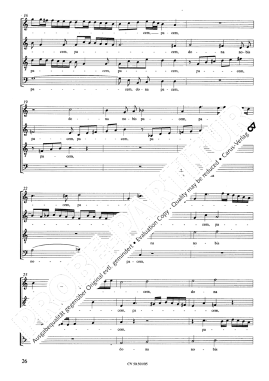 Mass in C Major 4-Part scores gallery preview page 27
