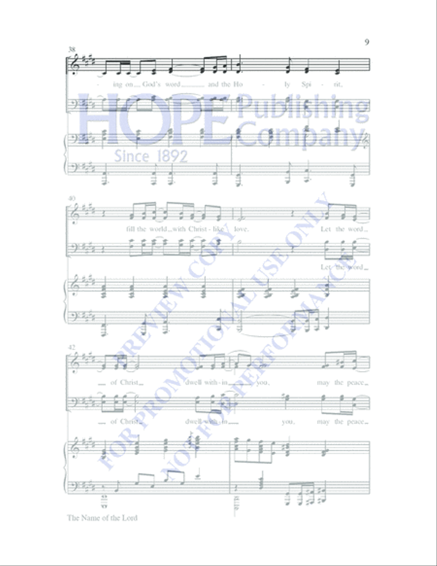The Name of the Lord Choir scores gallery preview page 8