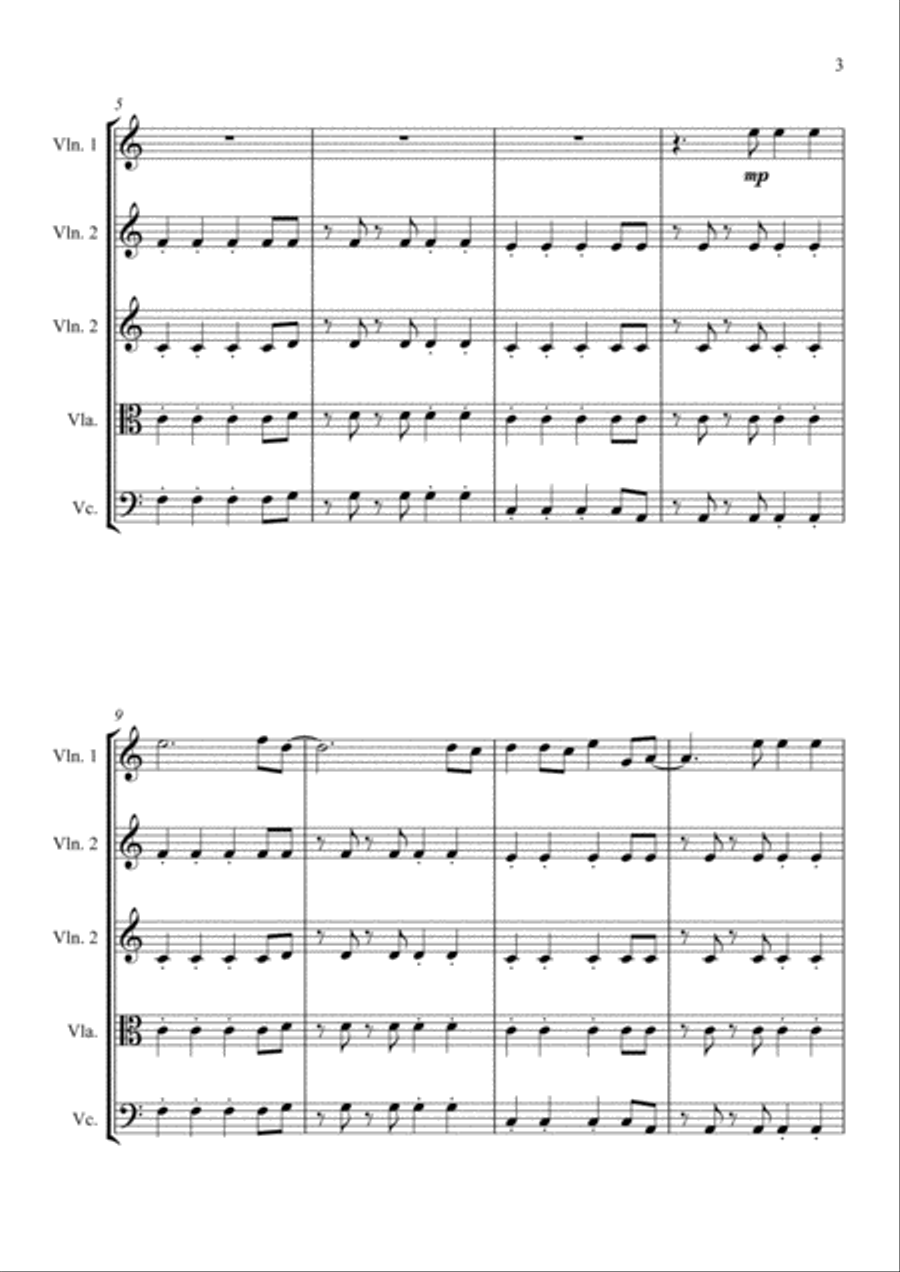 Viva La Vida String Quartet scores gallery preview page 3