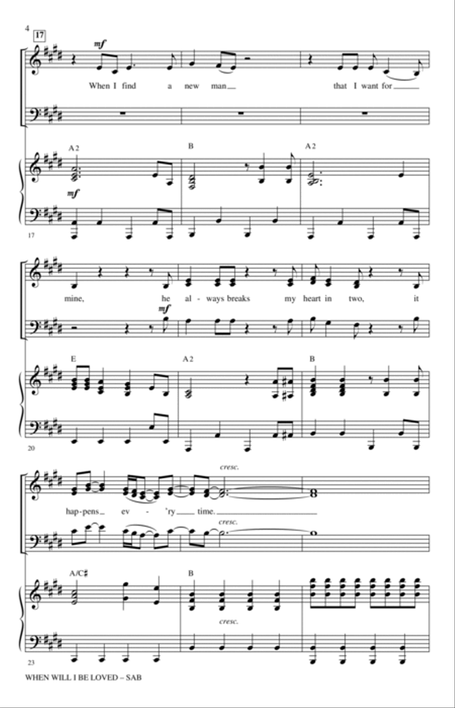 When Will I Be Loved (arr. Erik Foster) 3-Part scores gallery preview page 3