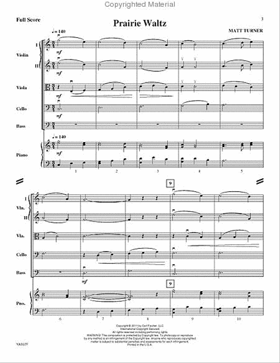 Prairie Waltz Prairie Waltz String Orchestra scores gallery preview page 2