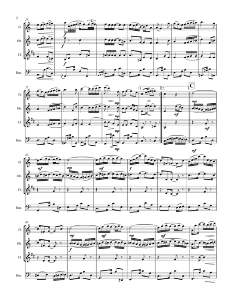 Joplin - “Solace” - A Mexican Serenade (for Woodwind Quartet) Joplin - “Solace” - A Mexican Serenade (for Woodwind Quartet) Woodwind Quartet scores gallery preview page 3