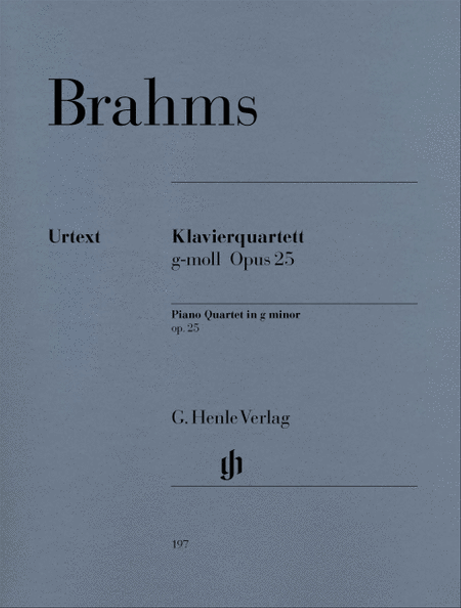 Piano Quartet G minor Op. 25 Piano Quartet scores gallery preview page 1