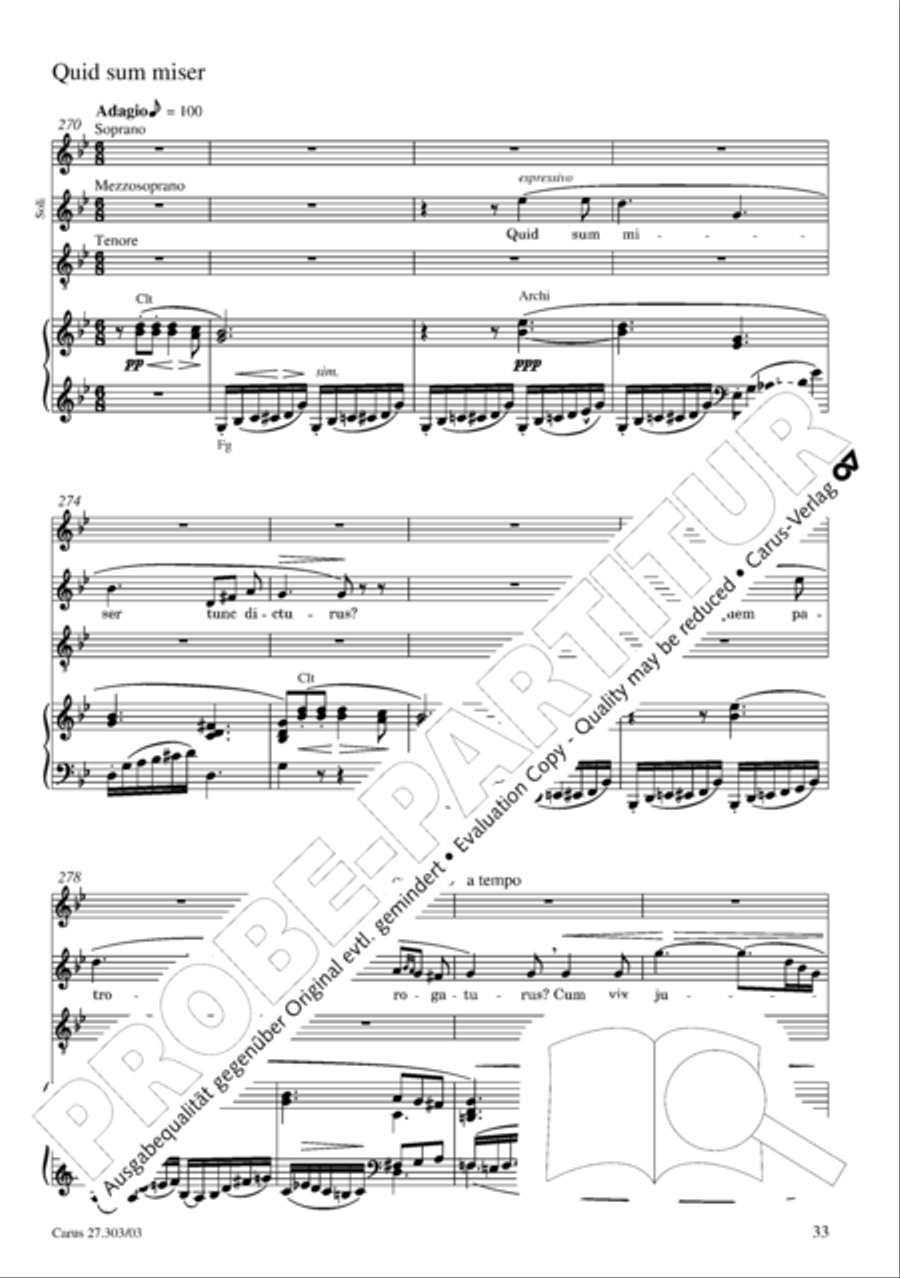 Messa da Requiem 4-Part scores gallery preview page 34