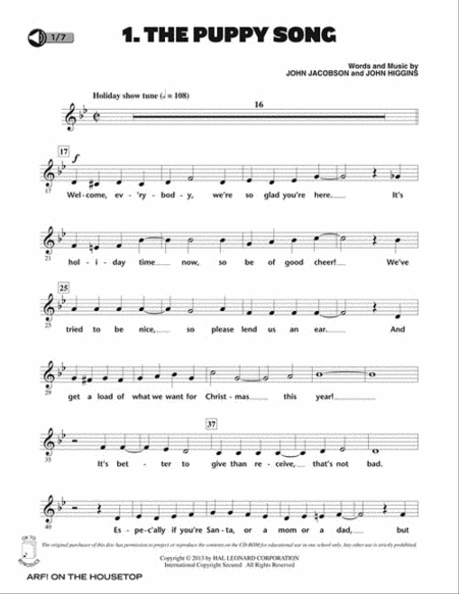 Arf! On The Housetop Arf! On The Housetop Choir scores gallery preview page 2