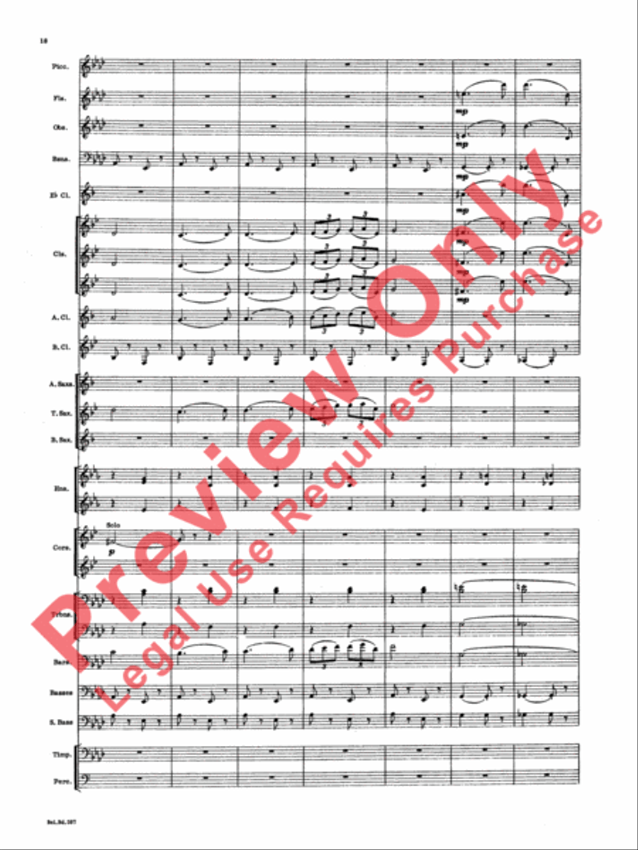 March and Procession of Bacchus Concert Band scores gallery preview page 17