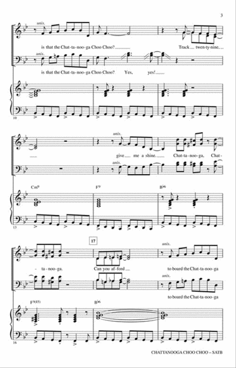 Chattanooga Choo Choo Chattanooga Choo Choo 4-Part scores gallery preview page 3
