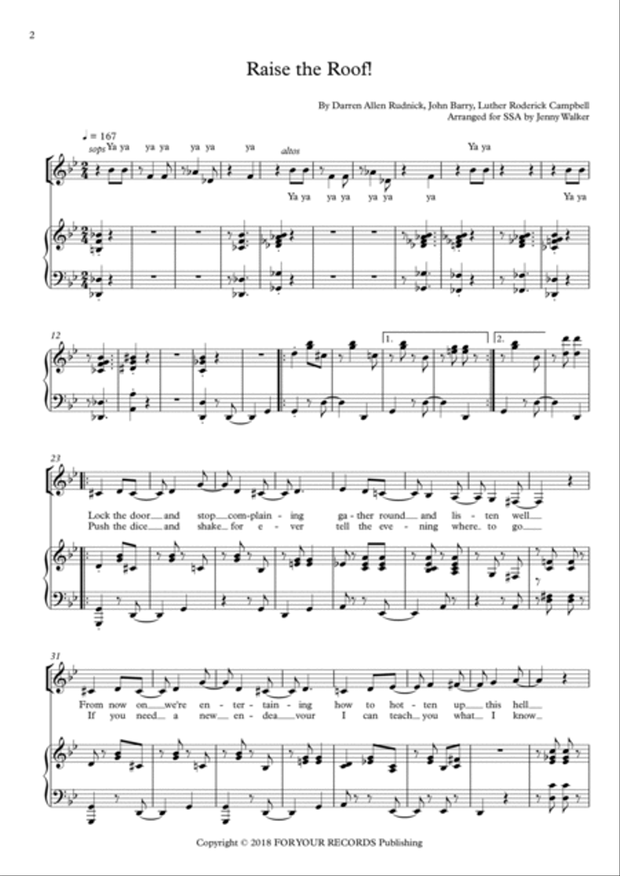 Raise The Roof SSA scores gallery preview page 2