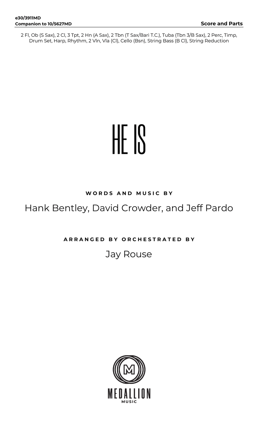 He Is - Downloadable Orchestration Set of Parts scores gallery preview page 2