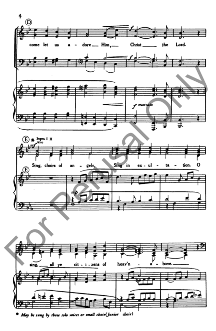 O Come, All Ye Faithful (Choral Score) 4-Part scores gallery preview page 4