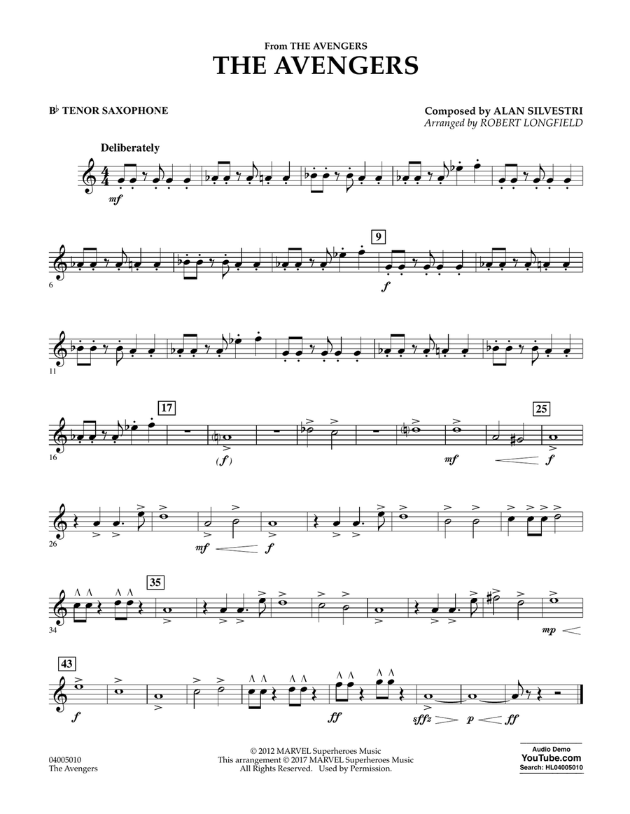 The Avengers - Bb Tenor Saxophone