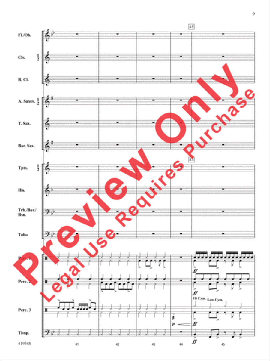 Little Drummer Dudes! Concert Band scores gallery preview page 10