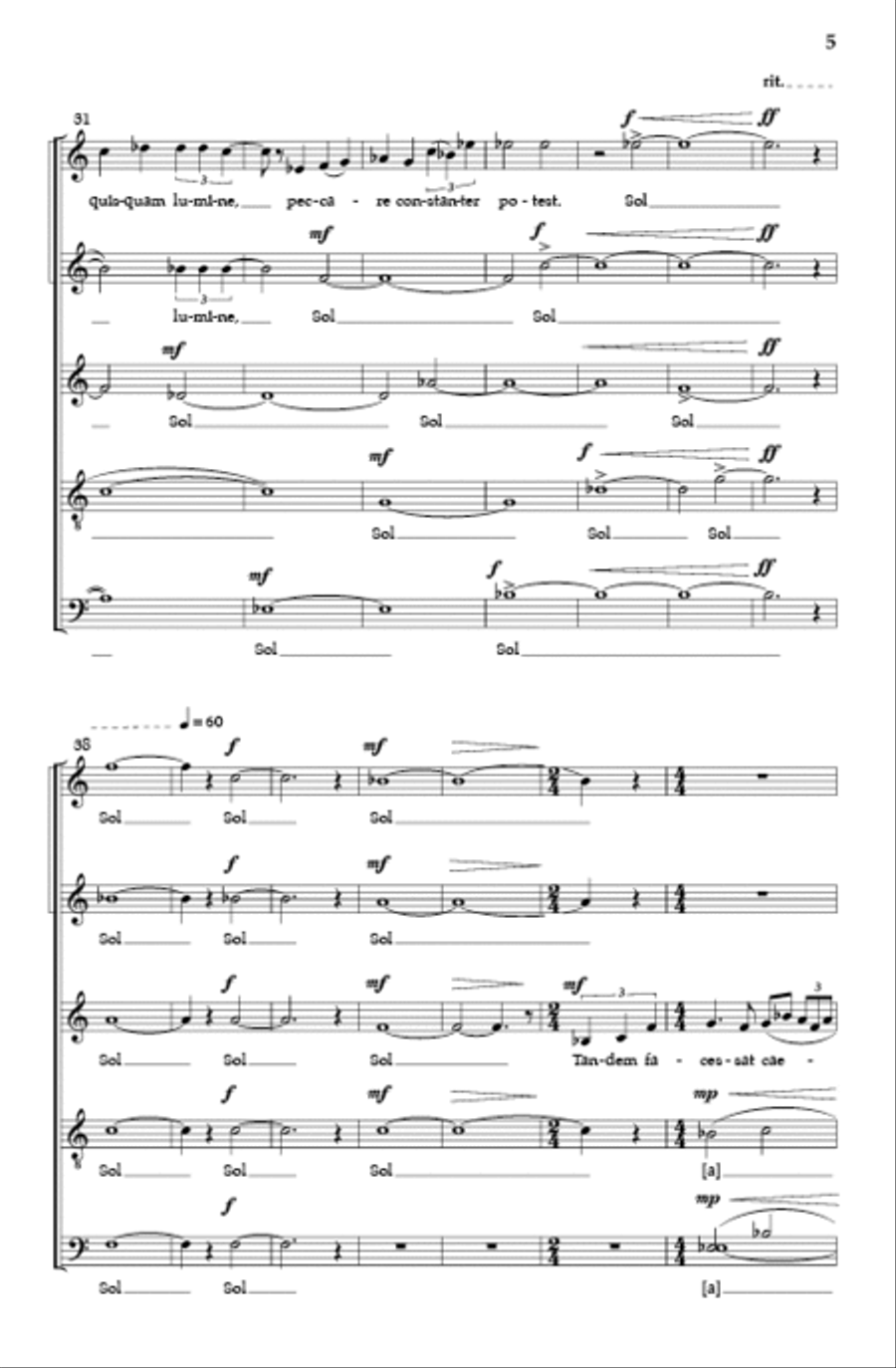 Sol ecce surgit igneus Sol ecce surgit igneus SSATBB scores gallery preview page 4