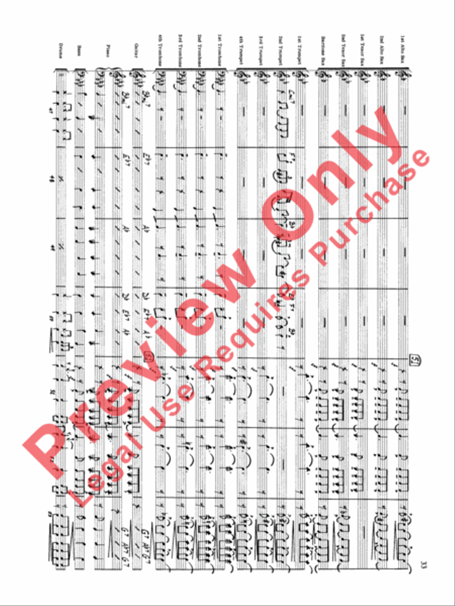 Original Big Band Sounds Big Band scores gallery preview page 34