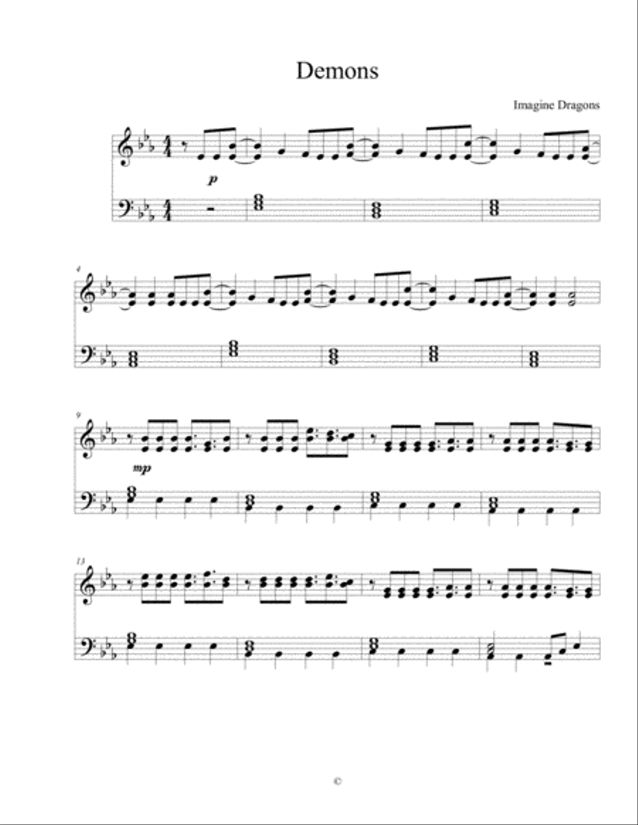 Demons Small Ensemble scores gallery preview page 1