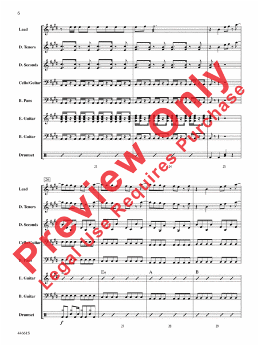 Nothing's Gonna Stop Us Now Steel Drum Band scores gallery preview page 7