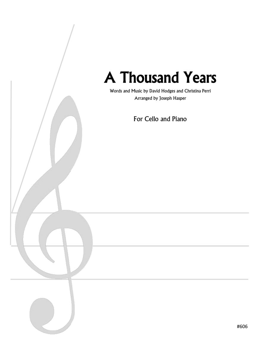 A Thousand Years Cello Solo scores gallery preview page 1