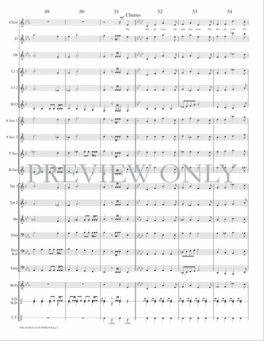 The Maple Leaf Forever Concert Band scores gallery preview page 11