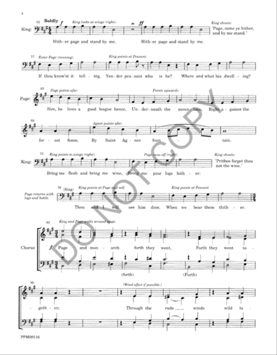 Good King Wenceslas 4-Part scores gallery preview page 7