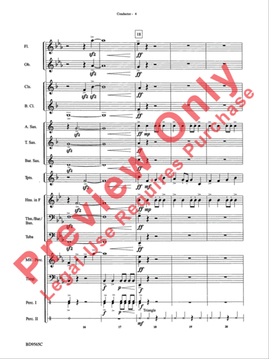 Liturgical Fanfare Liturgical Fanfare Concert Band scores gallery preview page 7
