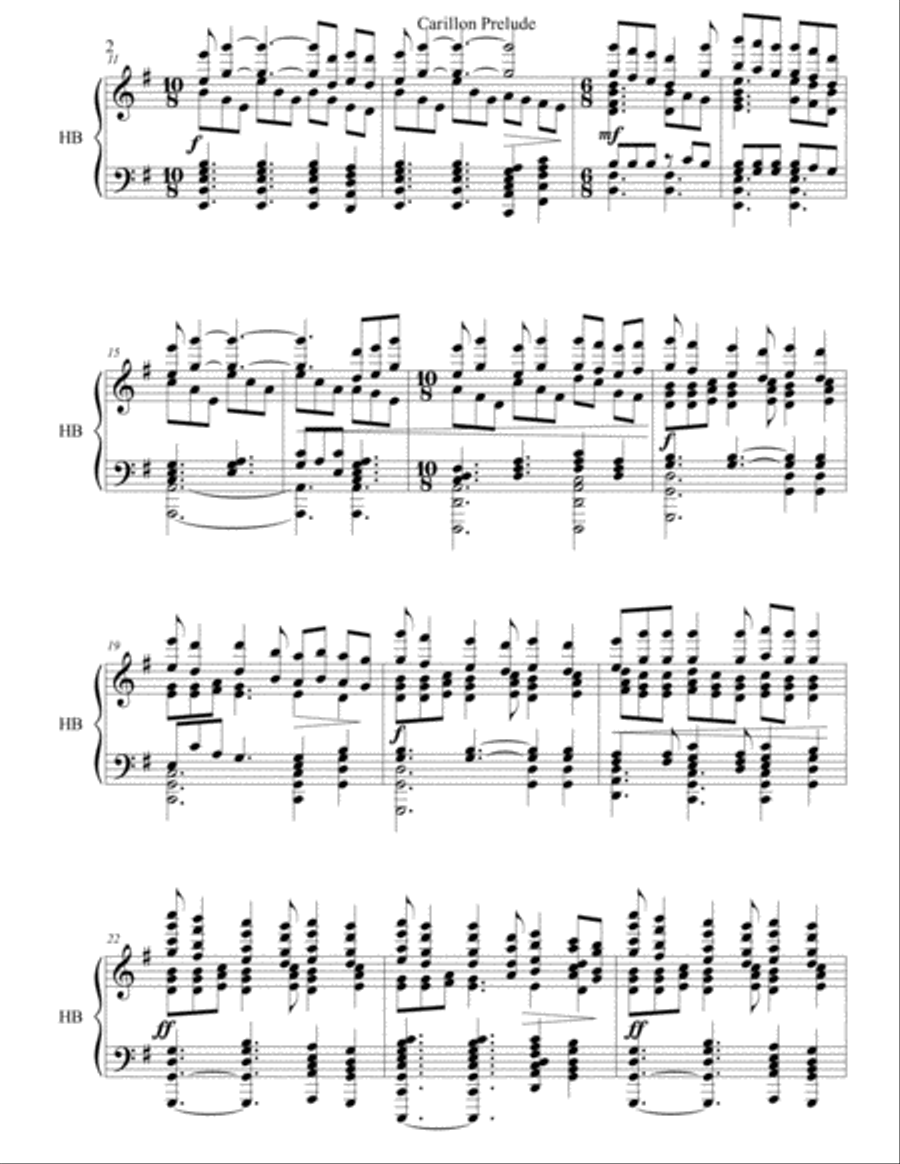 Carillon Prelude Handbell Choir scores gallery preview page 2