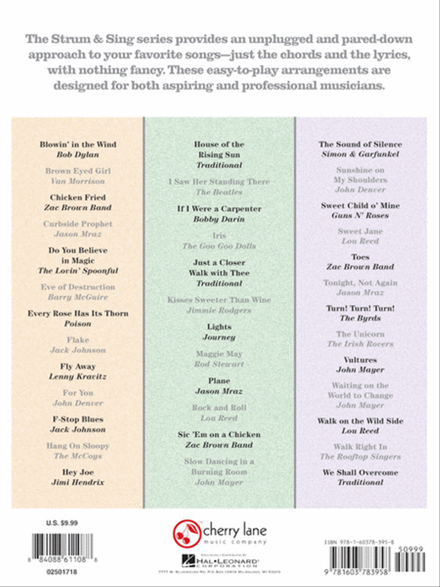 Strum & Sing: The 5 Chord Songbook Electric Guitar scores gallery preview page 9