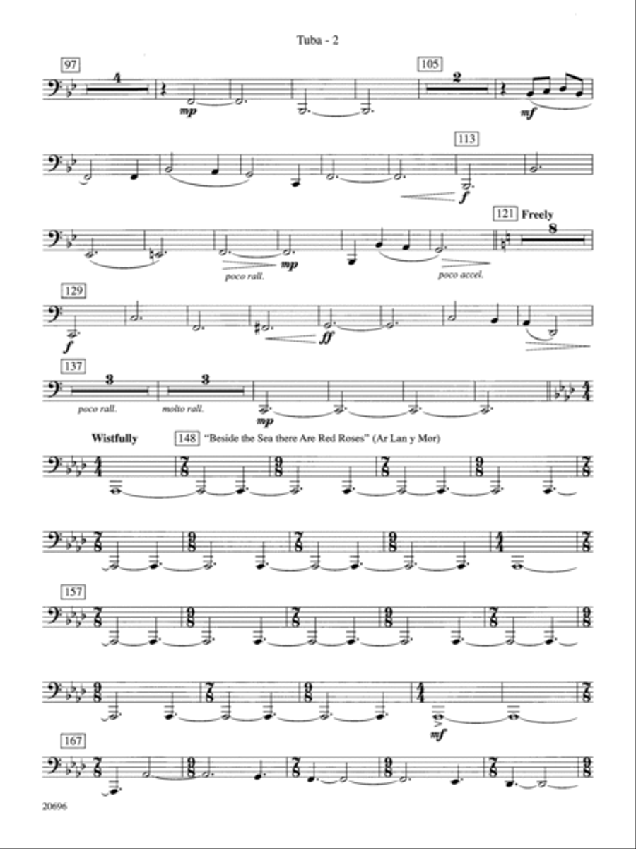 Welsh Ayres & Dances: Tuba Concert Band scores gallery preview page 2