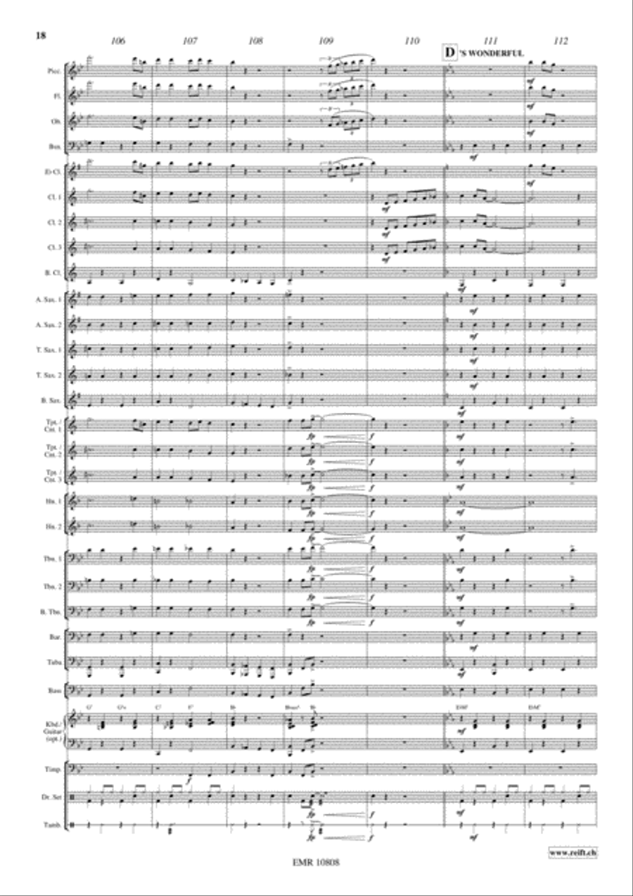 Gershwin Medley Concert Band scores gallery preview page 19