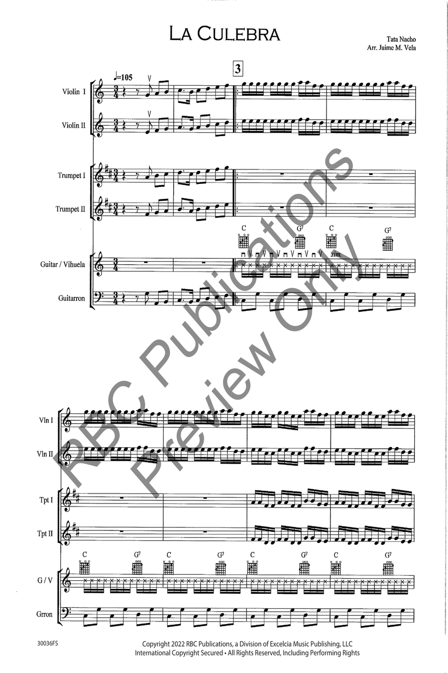 La Culebra La Culebra Trumpet scores gallery preview page 3