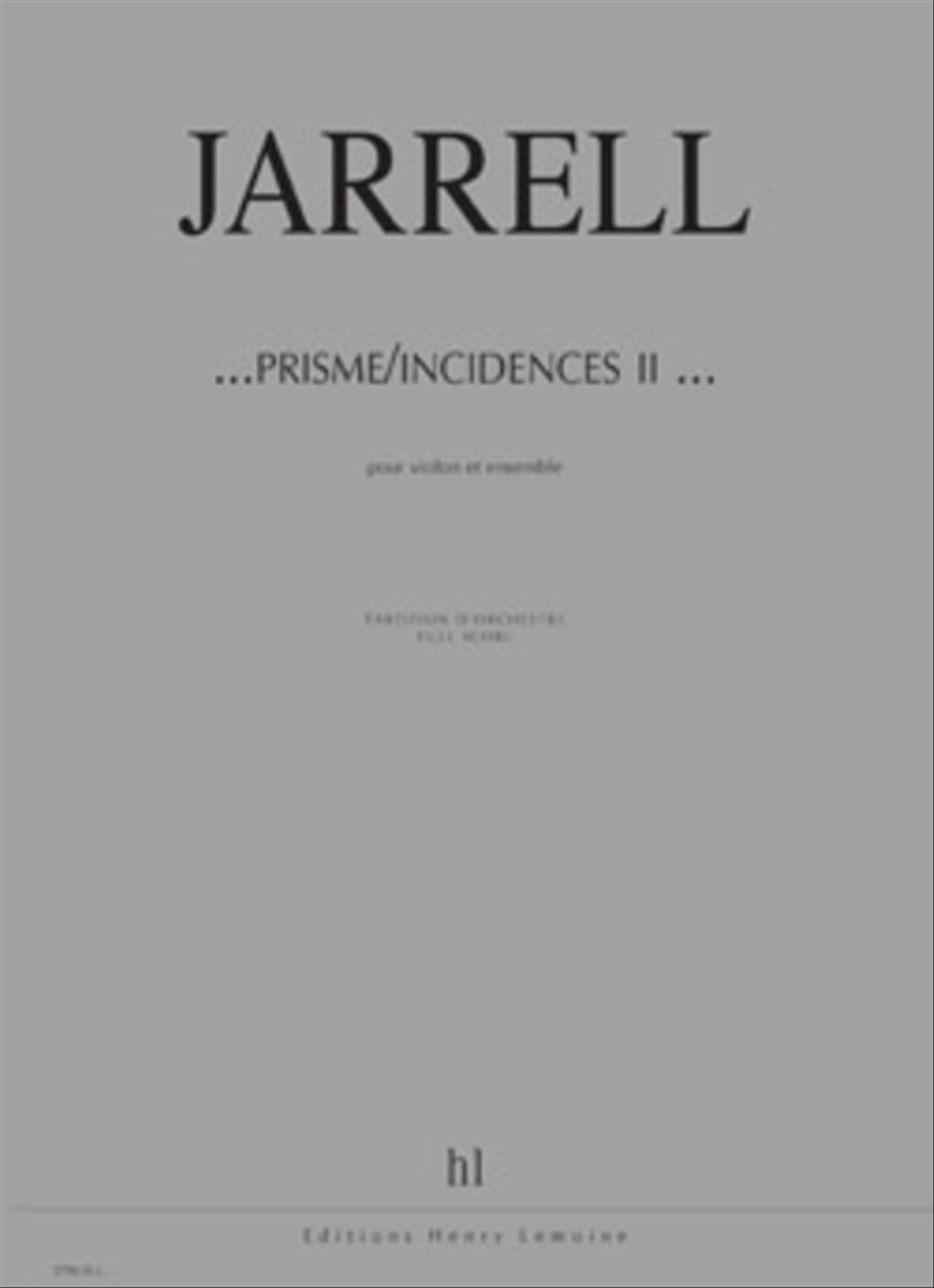 Prisme / Incidences II Violin scores gallery preview page 1