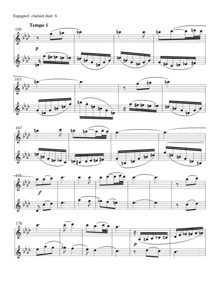 Clarinet Duet - Capriccio Espagnol by Rimsky-Korsakov image number null